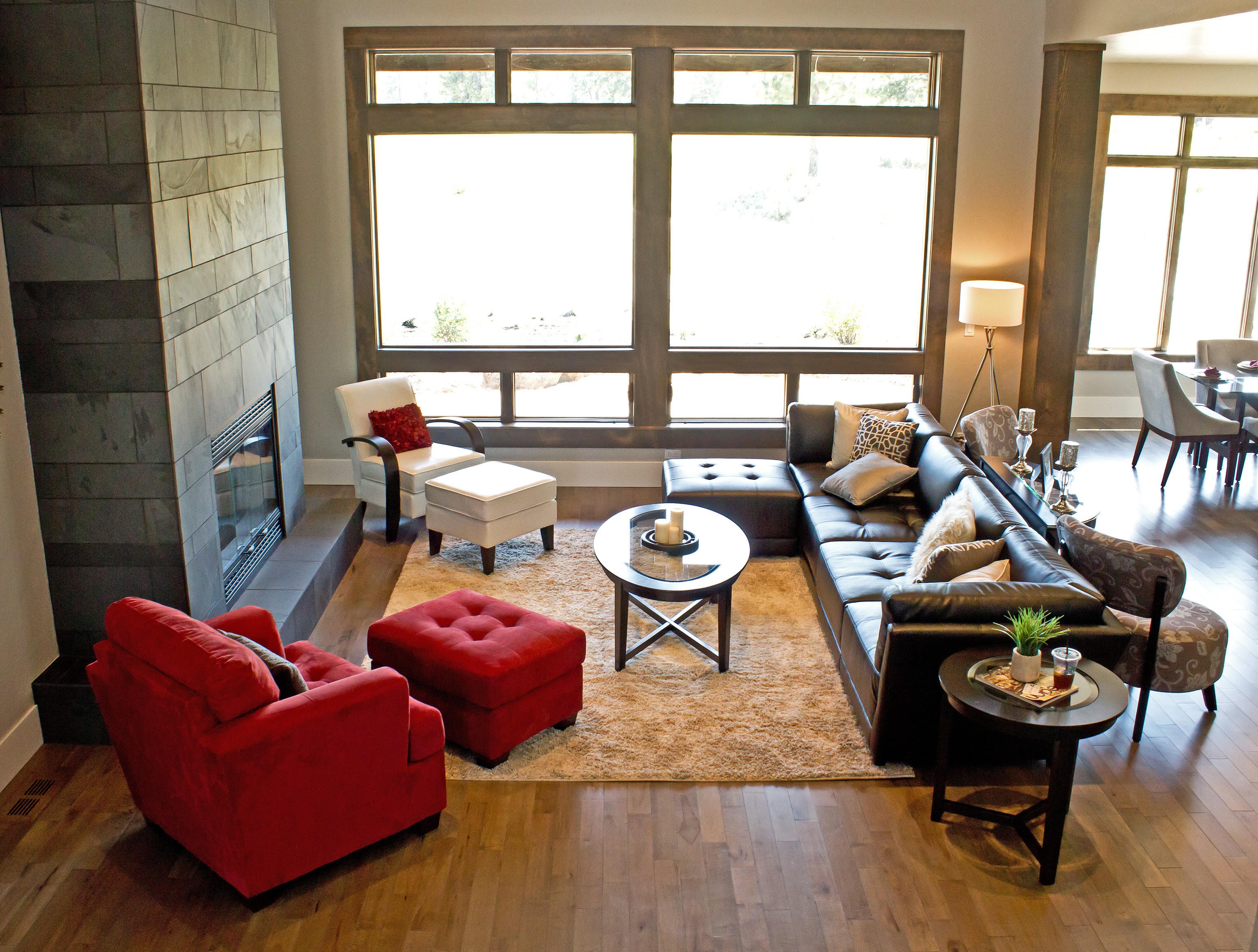 living room aerial view